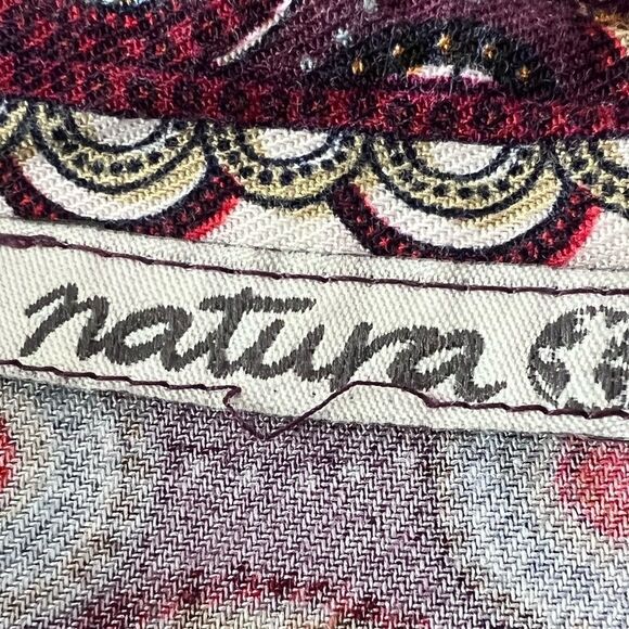NATURA anthropology Womens Blouse print boho chic Long sleeve viscose S - Picture 10 of 16